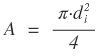 Formel für die Berechnung der Kreisfläche über den Durchmesser.