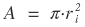 Formel für die Berechnung der Kreisfläche über den Radius.